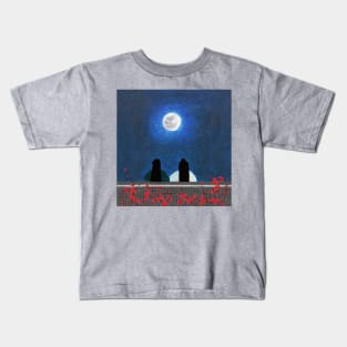 The Moon looks beautiful tonight Kids T-Shirt